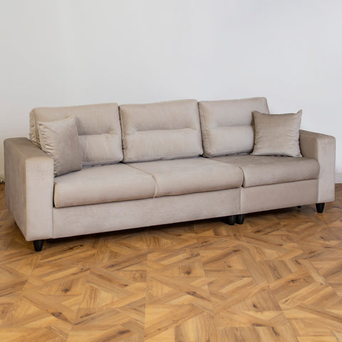 Canapea extensibila Oscar 3 locuri, tapitata capucino