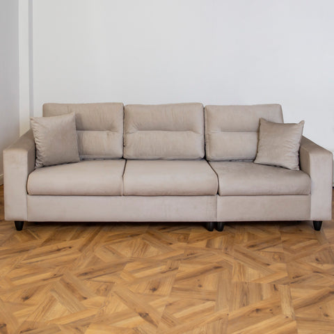 Canapea extensibila Oscar 3 locuri, tapitata capucino