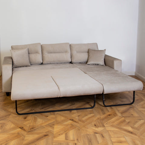 Canapea extensibila Oscar 3 locuri, tapitata capucino