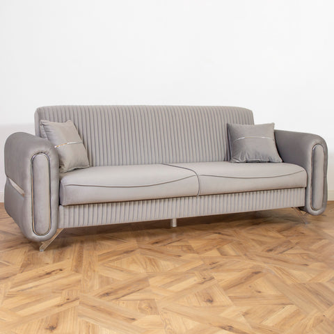 CANAPEA 3 LOCURI PALACE GRI - EXTENSIBILA, CLICK CLACK