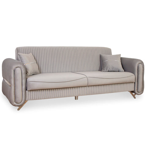 CANAPEA 3 LOCURI PALACE GRI - EXTENSIBILA, CLICK CLACK