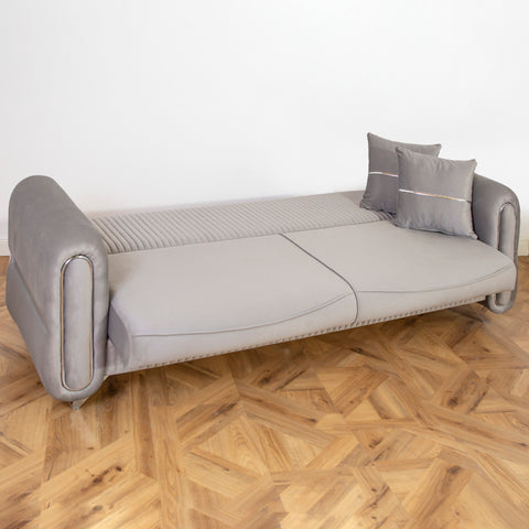 CANAPEA 3 LOCURI PALACE GRI - EXTENSIBILA, CLICK CLACK