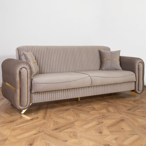 CANAPEA 3 LOCURI PALACE CAPUCINO - EXTENSIBILA, CLICK CLACK