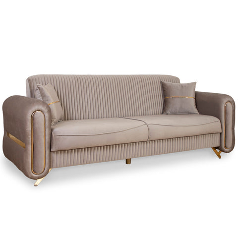 CANAPEA 3 LOCURI PALACE CAPUCINO - EXTENSIBILA, CLICK CLACK