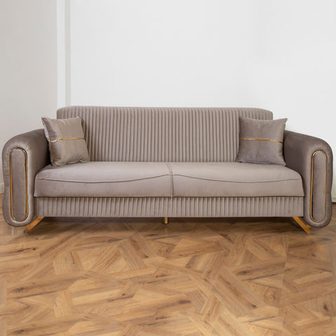 CANAPEA 3 LOCURI PALACE CAPUCINO - EXTENSIBILA, CLICK CLACK