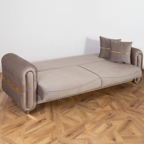 CANAPEA 3 LOCURI PALACE CAPUCINO - EXTENSIBILA, CLICK CLACK