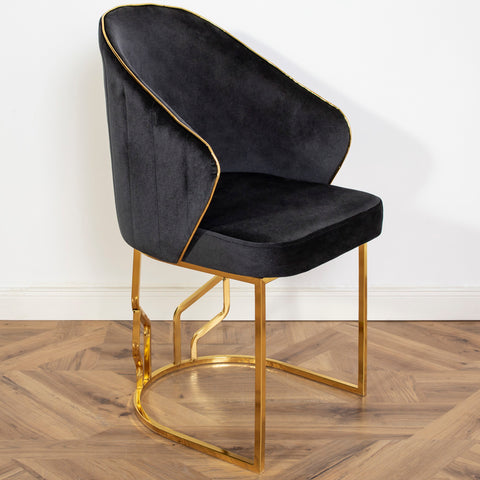 Scaun OSCAR II, tapiterie neagra