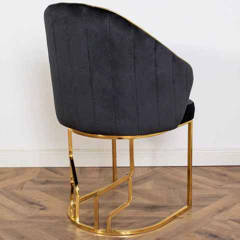 Scaun OSCAR II, tapiterie neagra