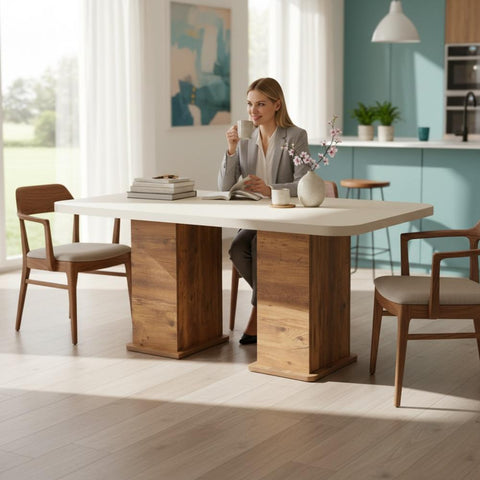 Masa dining ROMA 160x90 cm , blat Bej