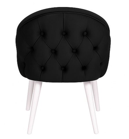 Scaun ACCENT, lemn alb / catifea neagra