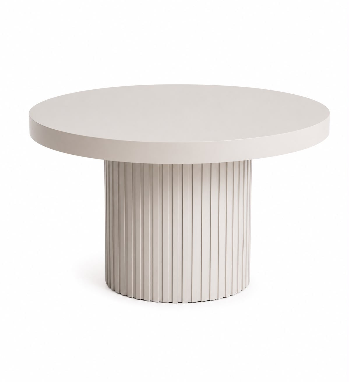 MASUTA CAPUCINO DE CAFEA ROTUNDA CU RIFLAJE, 70x70x50cm