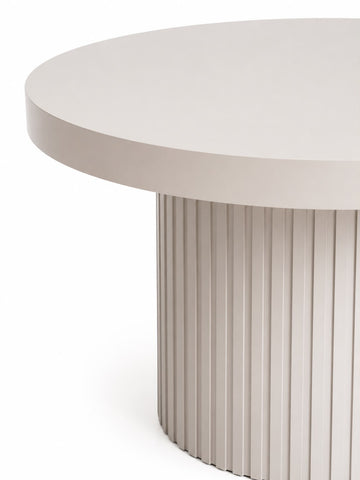 MASUTA CAPUCINO DE CAFEA ROTUNDA CU RIFLAJE, 70x70x50cm