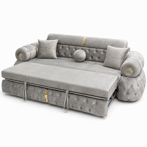 Canapea extensibila LOTUS 3 locuri, tapitata gri