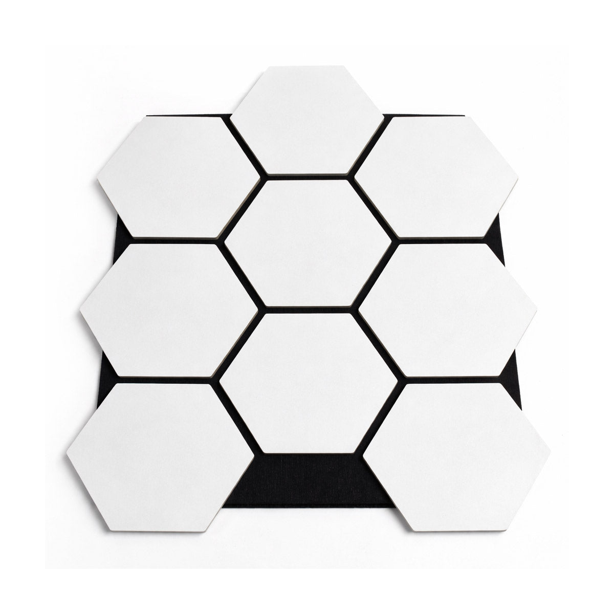 PANOU HEXAGONAL 3D ALB 800X650X16MM