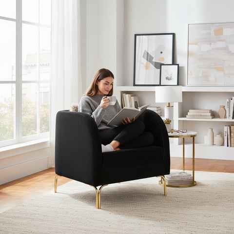 FOTOLIU TAPITAT NOVO , NEGRU CU AURIU