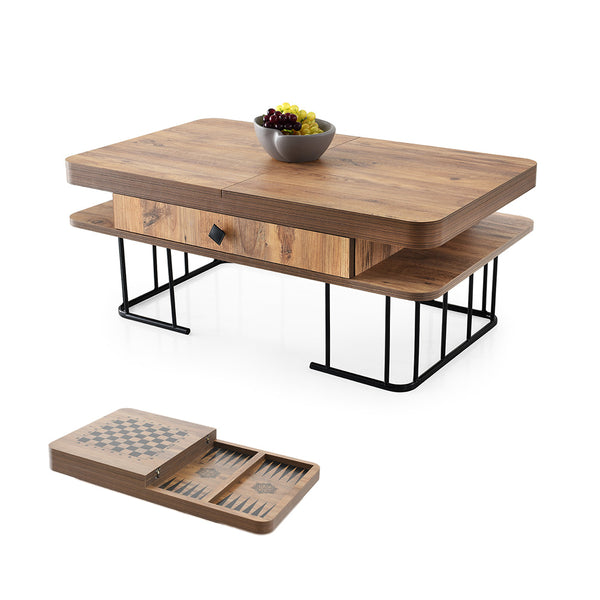 Masa de cafea + sah si table, 100x60x50cm - DCM950B – DecorClasic.ro