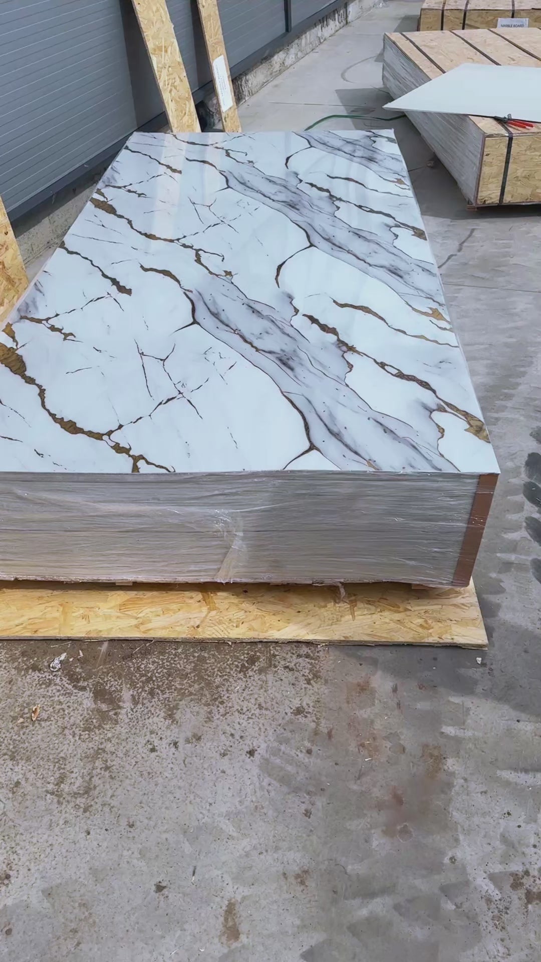 Panou PVC marble style ALB/GRI/AURIU - 2800x1220x3mm