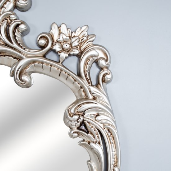 Consola LOUIS clasica argintie + oglinda