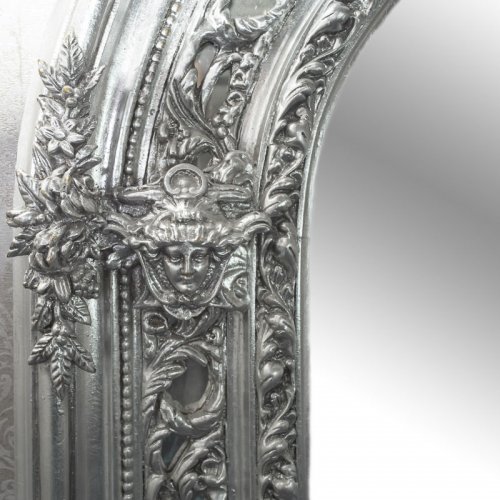 Oglinda baroc XXL argintie 175cm x 110cm      