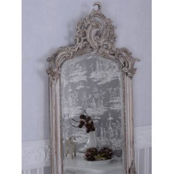 Oglinda clasica baroc gri 180cm x 50cm
